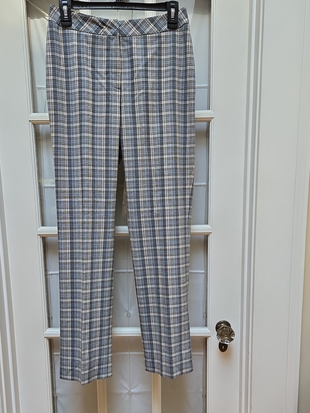 Caslon Blue & Brown Ankle Length Plaid Pants